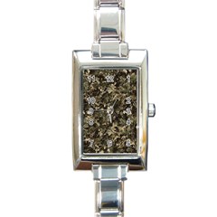 Camouflage Army Survival Uniform Rectangle Italian Charm Watch by Posterlux