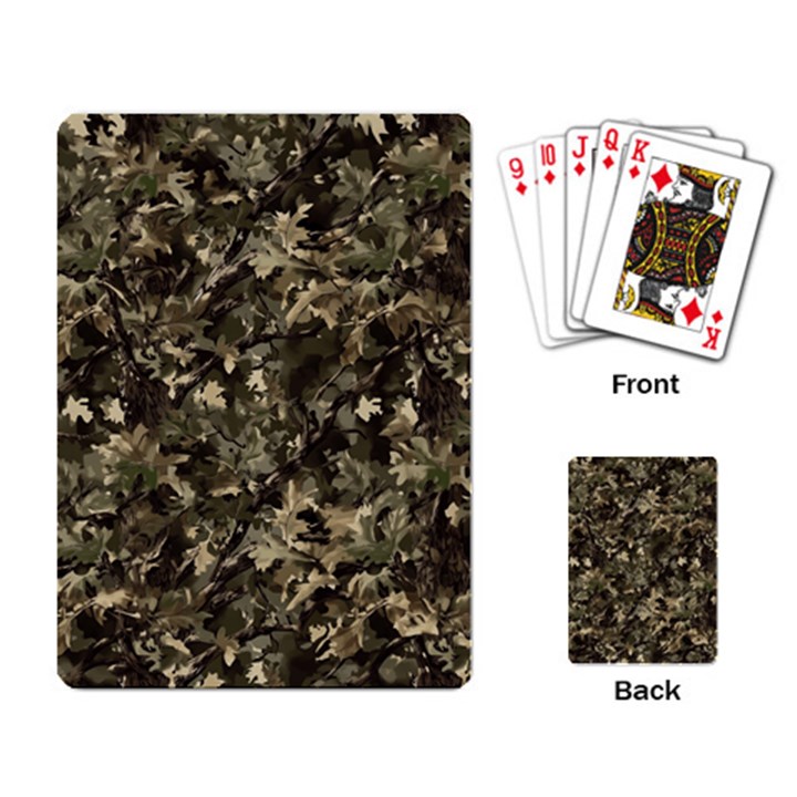 Camouflage Army Survival Uniform Playing Cards Single Design (Rectangle)