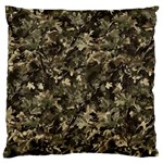 Camouflage Army Survival Uniform Large Premium Plush Fleece Cushion Case (One Side) Front