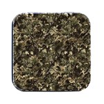 Camouflage Army Survival Uniform Square Metal Box (Black) Front