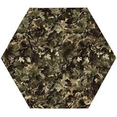 Camouflage Army Survival Uniform Wooden Puzzle Hexagon by Posterlux