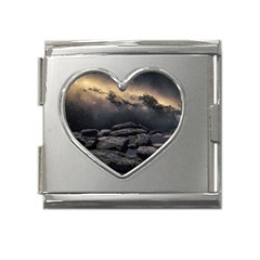 Stellar Dreamscape (ai&human) Mega Link Heart Italian Charm (18mm)