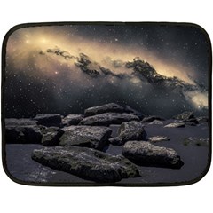 Stellar Dreamscape (ai&human) Two Sides Fleece Blanket (mini) by dflcprintsclothing