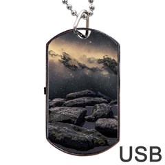 Stellar Dreamscape (ai&human) Dog Tag Usb Flash (two Sides) by dflcprintsclothing