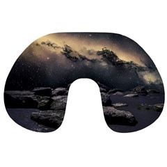 Stellar Dreamscape (ai&human) Travel Neck Pillow by dflcprintsclothing