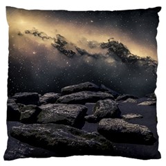 Stellar Dreamscape (ai&human) Standard Premium Plush Fleece Cushion Case (one Side) by dflcprintsclothing