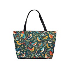 Birds Pattern Flowers Whimsical Classic Shoulder Handbag by Salmanaz77