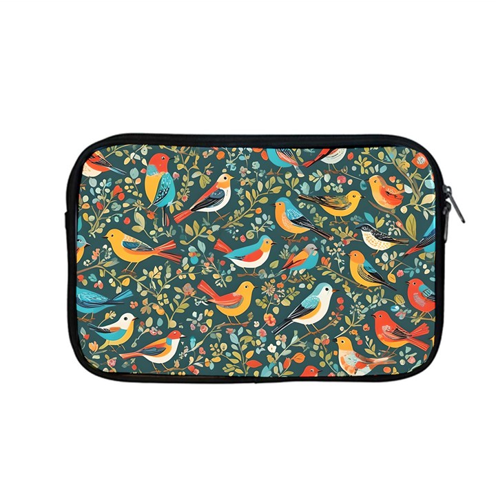 Birds Pattern Flowers Whimsical Apple MacBook Pro 13  Zipper Case