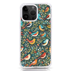 Birds Pattern Flowers Whimsical Iphone 14 Pro Max Tpu Uv Print Case by Salmanaz77