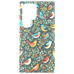 Birds Pattern Flowers Whimsical Samsung Galaxy S24 Ultra 6 9 Inch Black Tpu Uv Case by Salmanaz77