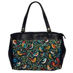 Birds Pattern Flowers Whimsical Oversize Office Handbag Front