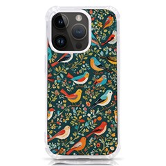 Birds Pattern Flowers Whimsical Iphone 14 Pro Tpu Uv Print Case by Salmanaz77