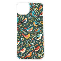 Birds Pattern Flowers Whimsical Iphone 15 Pro Tpu Uv Print Case by Salmanaz77