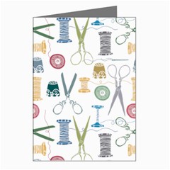 Pattern Seamless Texture Sewing Greeting Cards (pkg Of 8)