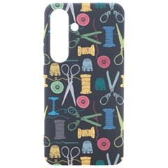 Pattern Seamless Texture Sewing Samsung Galaxy S24 6 2 Inch Black Tpu Uv Case by Salmanaz77