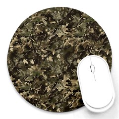 Camouflage Army Survival Uniform Round Mousepad by Posterlux