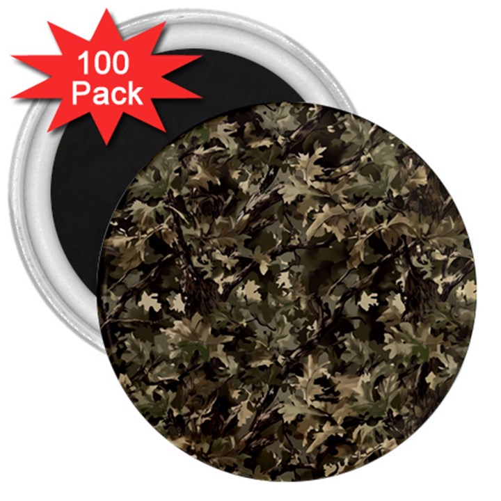 Camouflage Army Survival Uniform 3  Magnets (100 pack)