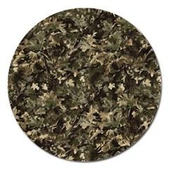 Camouflage Army Survival Uniform Magnet 5  (round) by Posterlux