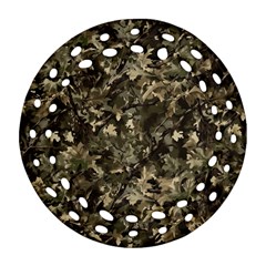 Camouflage Army Survival Uniform Ornament (round Filigree) by Posterlux