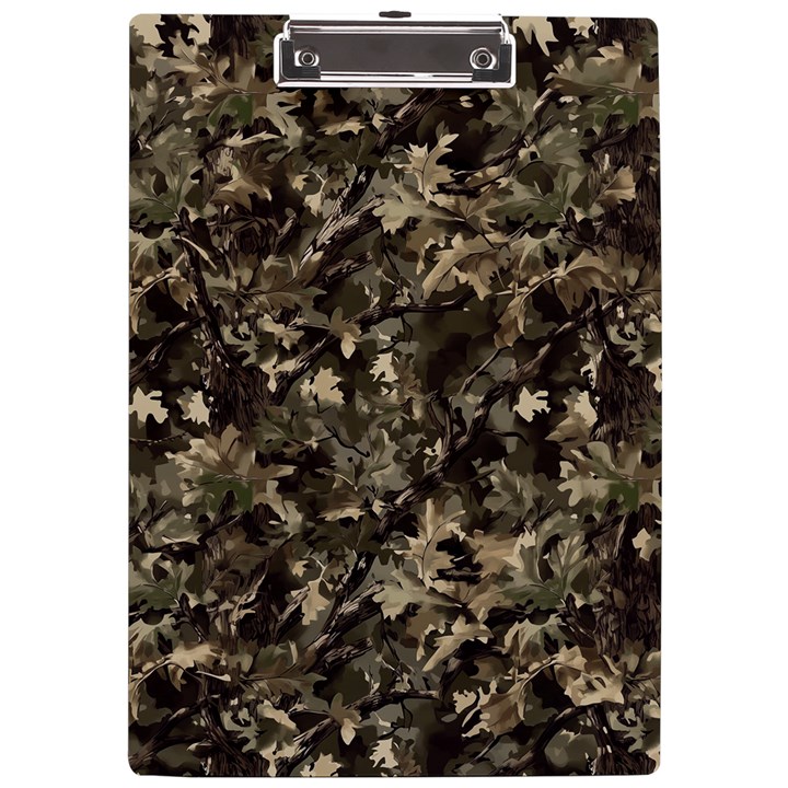 Camouflage Army Survival Uniform A4 Acrylic Clipboard