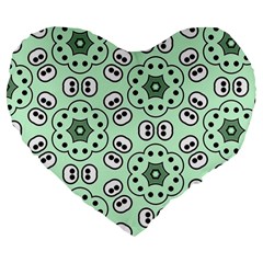 Texture Dots Pattern Large 19  Premium Heart Shape Cushions by anzea