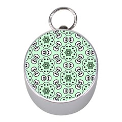 Texture Dots Pattern Mini Silver Compasses by anzea