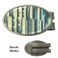 Texture Abstract Buildings Money Clips (oval)  by anzea