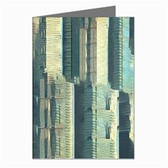 Texture Abstract Buildings Greeting Cards (pkg Of 8)