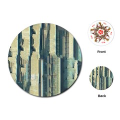 Texture Abstract Buildings Playing Cards Single Design (round)