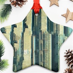 Texture Abstract Buildings Star Ornament (two Sides) by anzea