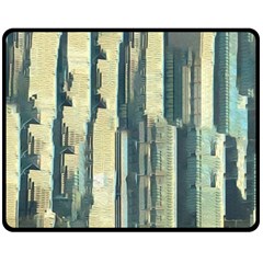 Texture Abstract Buildings Fleece Blanket (medium) by anzea