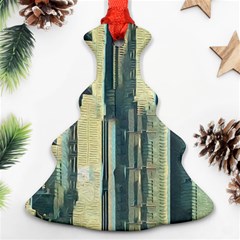 Texture Abstract Buildings Ornament (christmas Tree) 