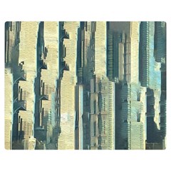 Texture Abstract Buildings Two Sides Premium Plush Fleece Blanket (teen Size) by anzea