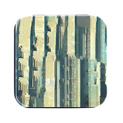 Texture Abstract Buildings Square Metal Box (black) by anzea