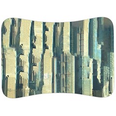 Texture Abstract Buildings Velour Seat Head Rest Cushion by anzea