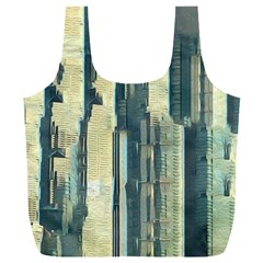 Texture Abstract Buildings Full Print Recycle Bag (xxl)