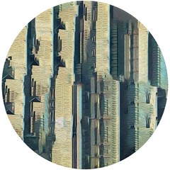 Texture Abstract Buildings Uv Print Round Tile Coaster by anzea