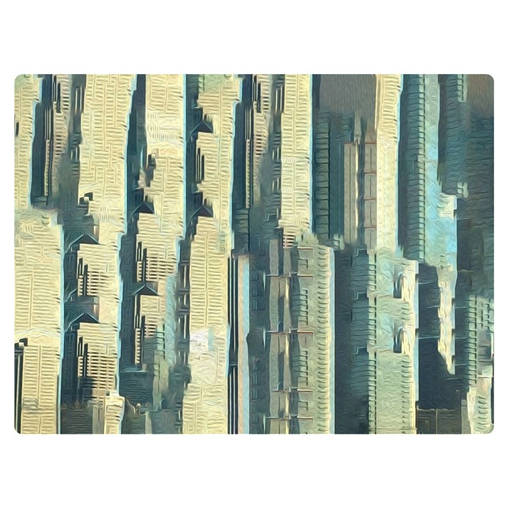 Texture Abstract Buildings Two Sides Premium Plush Fleece Blanket (Baby Size)