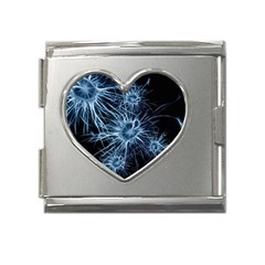 Neurons Brain Cells Structure Mega Link Heart Italian Charm (18mm) by anzea