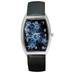 Neurons Brain Cells Structure Barrel Style Metal Watch by anzea