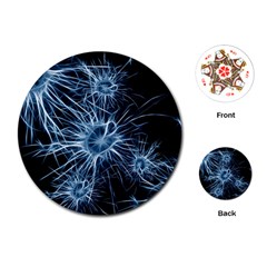 Neurons Brain Cells Structure Playing Cards Single Design (round)