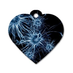 Neurons Brain Cells Structure Dog Tag Heart (one Side) by anzea