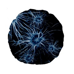 Neurons Brain Cells Structure Standard 15  Premium Round Cushions by anzea