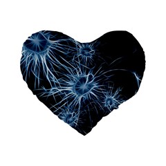 Neurons Brain Cells Structure Standard 16  Premium Flano Heart Shape Cushions by anzea