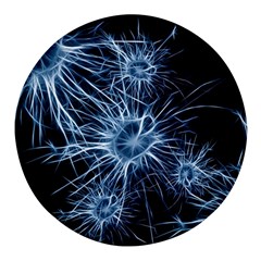 Neurons Brain Cells Structure Round Glass Fridge Magnet (4 Pack) by anzea