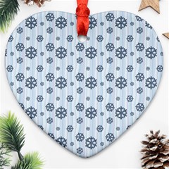 Snowflakes Winter Christmas Ornament (heart)