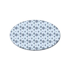 Snowflakes Winter Christmas Sticker Oval (10 Pack) by anzea