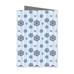 Snowflakes Winter Christmas Mini Greeting Cards (pkg Of 8)