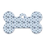 Snowflakes Winter Christmas Dog Tag Bone (Two Sides) Front