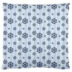 Snowflakes Winter Christmas Large Cushion Case (two Sides) by anzea